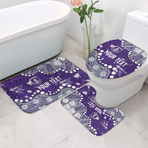 Personalized Fremantle Dockers Bathroom Set Aboriginal Pattern with Graffiti Style