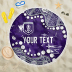 Personalized Fremantle Dockers Beach Blanket Aboriginal Pattern with Graffiti Style