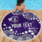 Personalized Fremantle Dockers Beach Blanket Aboriginal Pattern with Graffiti Style