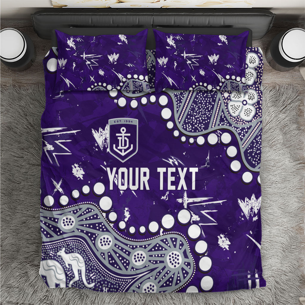 Personalized Fremantle Dockers Bedding Set Aboriginal Pattern with Graffiti Style