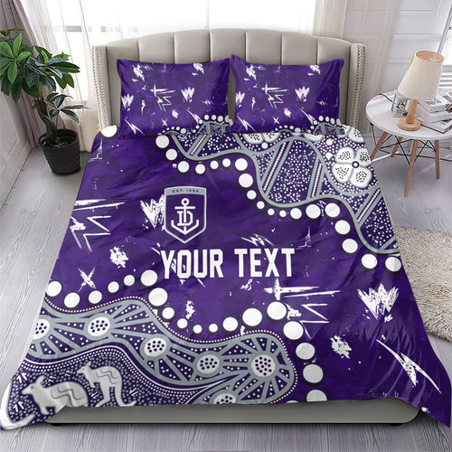 Personalized Fremantle Dockers Bedding Set Aboriginal Pattern with Graffiti Style