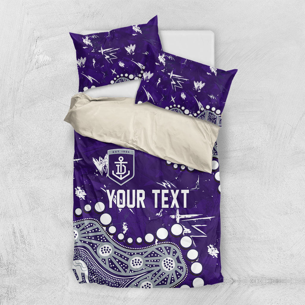Personalized Fremantle Dockers Bedding Set Aboriginal Pattern with Graffiti Style
