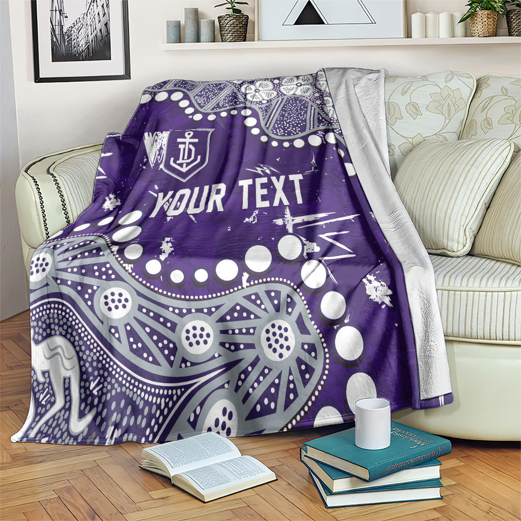 Personalized Fremantle Dockers Blanket Aboriginal Pattern with Graffiti Style