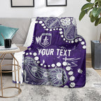 Personalized Fremantle Dockers Blanket Aboriginal Pattern with Graffiti Style
