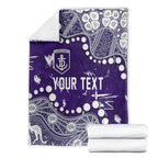 Personalized Fremantle Dockers Blanket Aboriginal Pattern with Graffiti Style