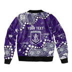Personalized Fremantle Dockers Bomber Jacket Aboriginal Pattern with Graffiti Style