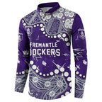 Personalized Fremantle Dockers Button Sweatshirt Aboriginal Pattern with Graffiti Style