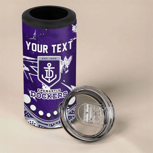 Personalized Fremantle Dockers 4 in 1 Can Cooler Tumbler Aboriginal Pattern with Graffiti Style
