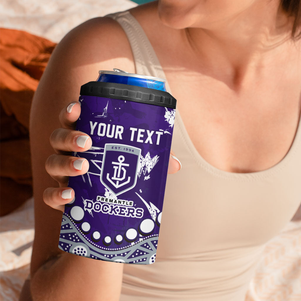Personalized Fremantle Dockers 4 in 1 Can Cooler Tumbler Aboriginal Pattern with Graffiti Style