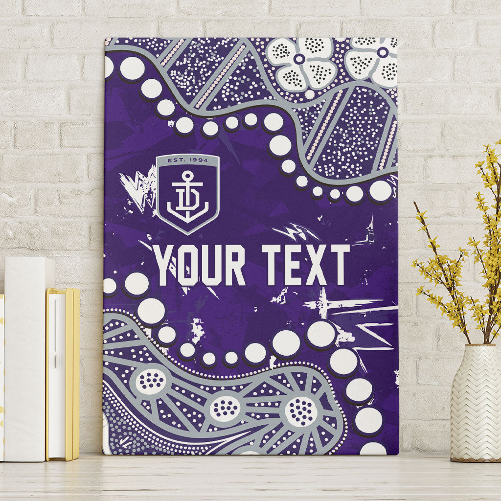 Personalized Fremantle Dockers Canvas Wall Art Aboriginal Pattern with Graffiti Style