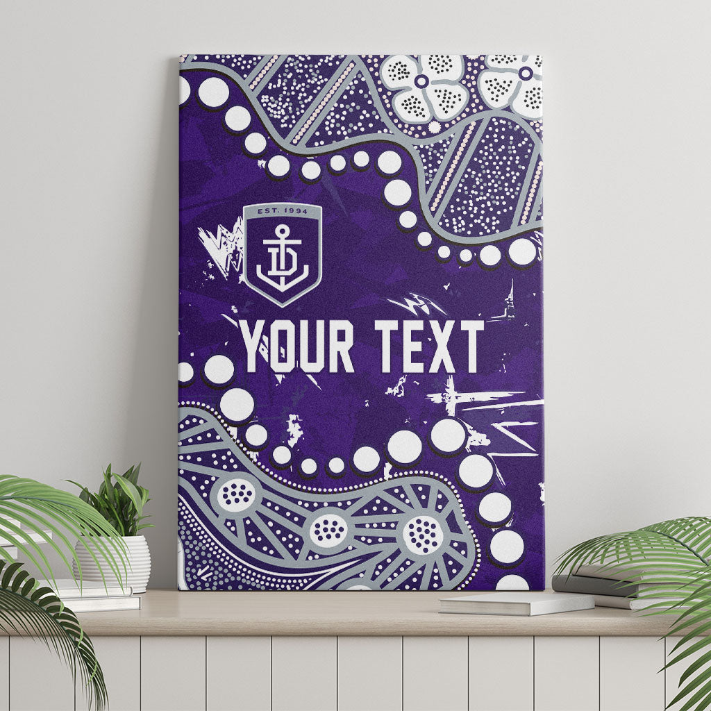 Personalized Fremantle Dockers Canvas Wall Art Aboriginal Pattern with Graffiti Style