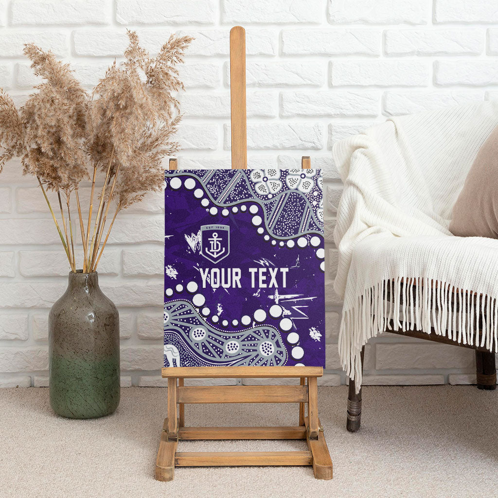 Personalized Fremantle Dockers Canvas Wall Art Aboriginal Pattern with Graffiti Style