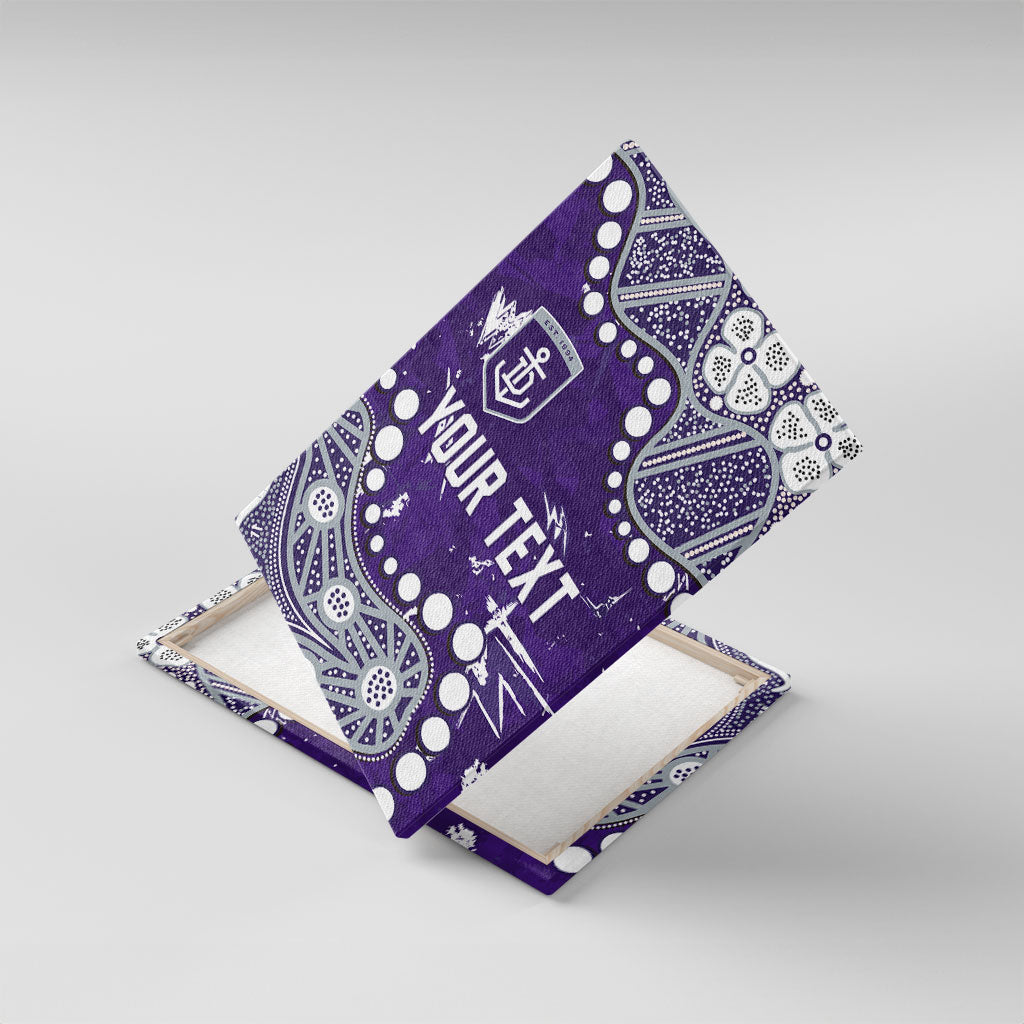 Personalized Fremantle Dockers Canvas Wall Art Aboriginal Pattern with Graffiti Style