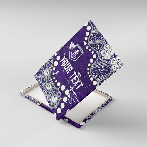 Personalized Fremantle Dockers Canvas Wall Art Aboriginal Pattern with Graffiti Style