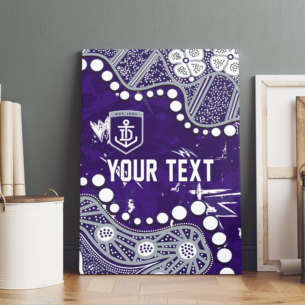 Personalized Fremantle Dockers Canvas Wall Art Aboriginal Pattern with Graffiti Style
