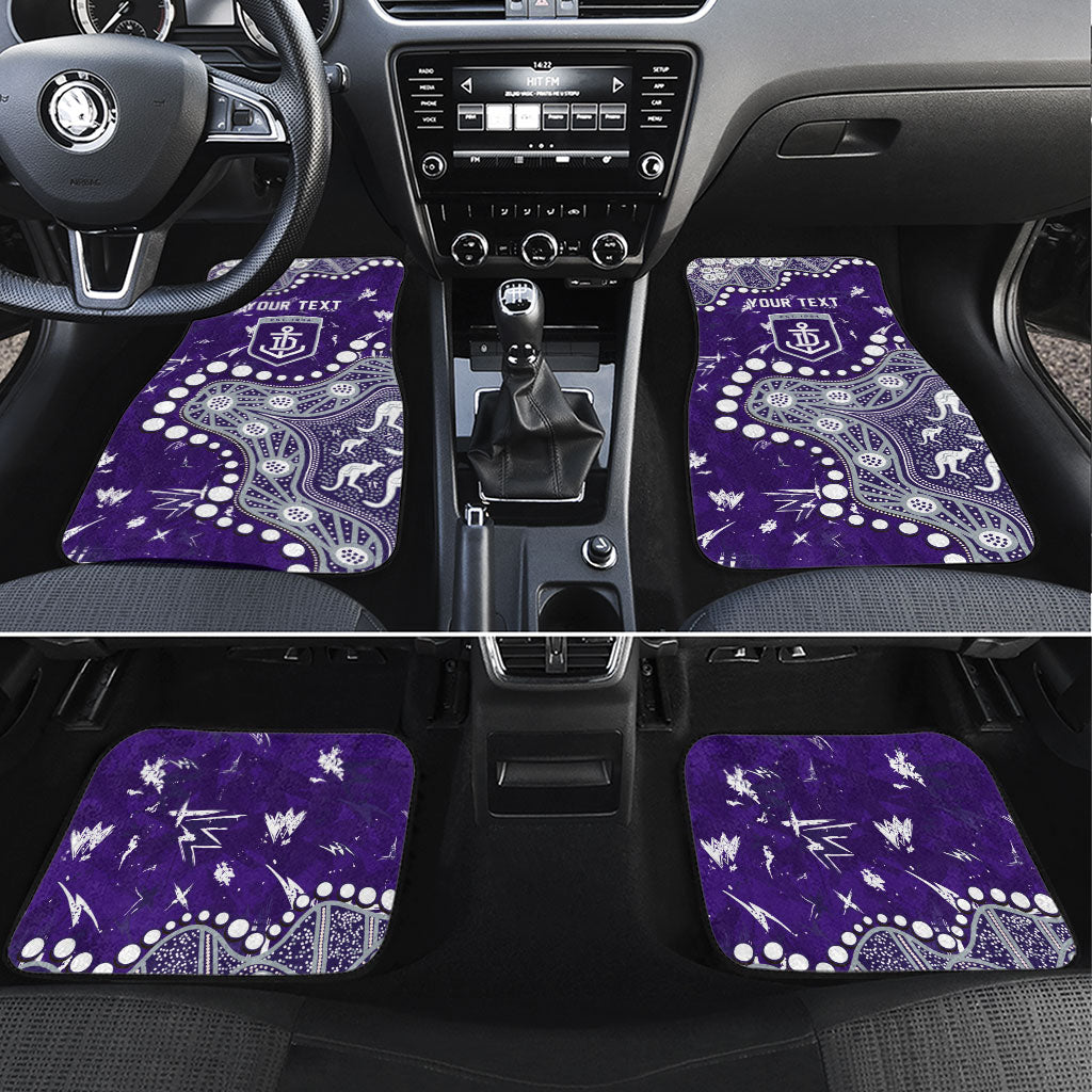 Personalized Fremantle Dockers Car Mats Aboriginal Pattern with Graffiti Style