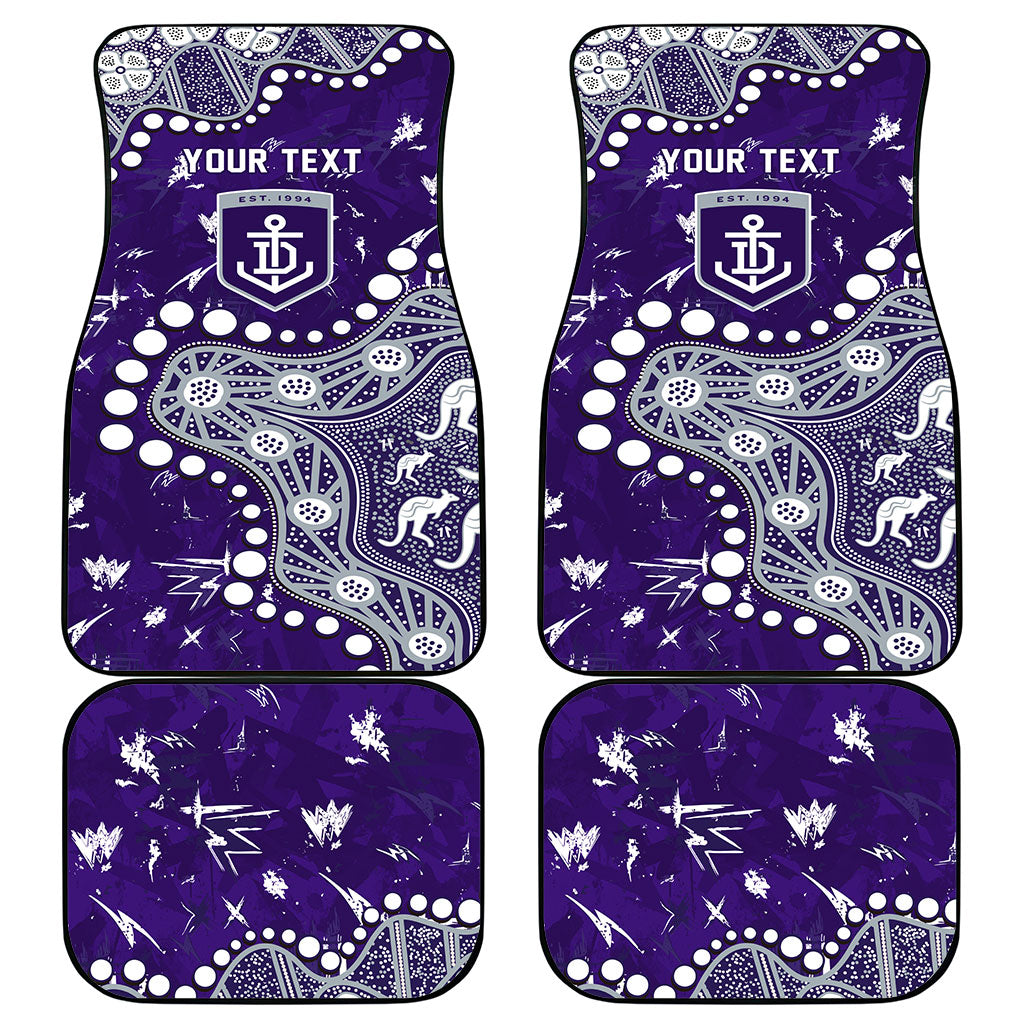 Personalized Fremantle Dockers Car Mats Aboriginal Pattern with Graffiti Style