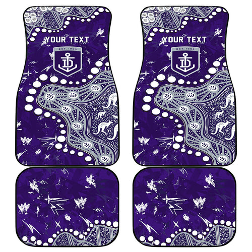 Personalized Fremantle Dockers Car Mats Aboriginal Pattern with Graffiti Style