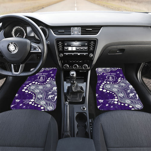 Personalized Fremantle Dockers Car Mats Aboriginal Pattern with Graffiti Style