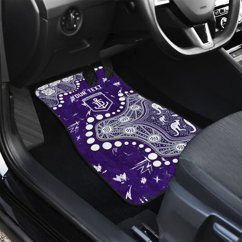 Personalized Fremantle Dockers Car Mats Aboriginal Pattern with Graffiti Style