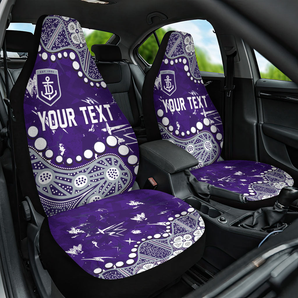 Personalized Fremantle Dockers Car Seat Cover Aboriginal Pattern with Graffiti Style