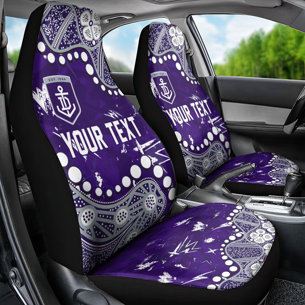 Personalized Fremantle Dockers Car Seat Cover Aboriginal Pattern with Graffiti Style