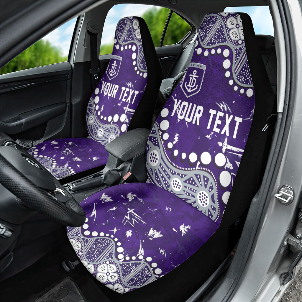 Personalized Fremantle Dockers Car Seat Cover Aboriginal Pattern with Graffiti Style