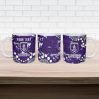 Personalized Fremantle Dockers Ceramic Mug Aboriginal Pattern with Graffiti Style