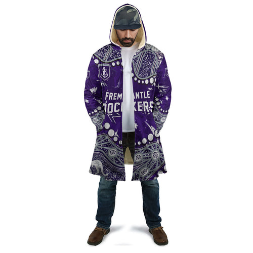 Personalized Fremantle Dockers Cloak Aboriginal Pattern with Graffiti Style