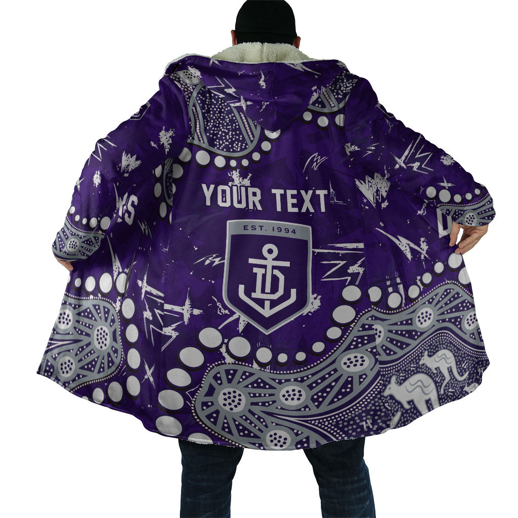 Personalized Fremantle Dockers Cloak Aboriginal Pattern with Graffiti Style