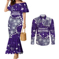 Personalized Fremantle Dockers Couples Matching Mermaid Dress and Long Sleeve Button Shirt Aboriginal Pattern with Graffiti Style