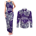 Personalized Fremantle Dockers Couples Matching Tank Maxi Dress and Long Sleeve Button Shirt Aboriginal Pattern with Graffiti Style