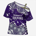 Personalized Fremantle Dockers Cross Shoulder Shirt Aboriginal Pattern with Graffiti Style