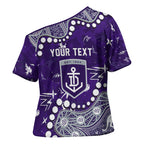 Personalized Fremantle Dockers Cross Shoulder Shirt Aboriginal Pattern with Graffiti Style
