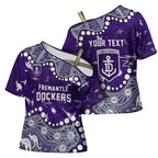 Personalized Fremantle Dockers Cross Shoulder Shirt Aboriginal Pattern with Graffiti Style