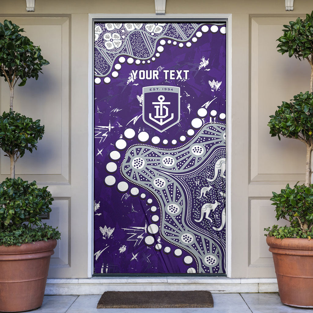 Personalized Fremantle Dockers Door Cover Aboriginal Pattern with Graffiti Style