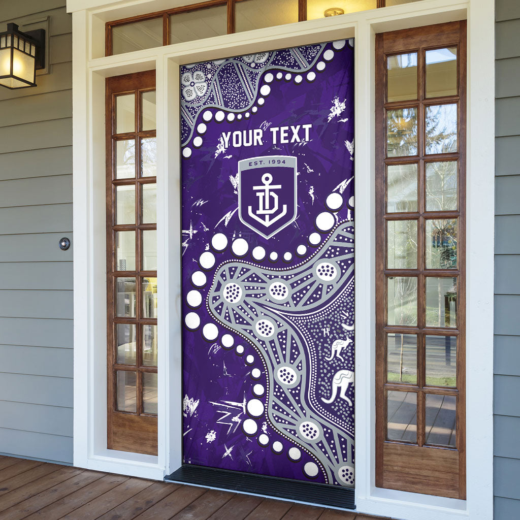 Personalized Fremantle Dockers Door Cover Aboriginal Pattern with Graffiti Style