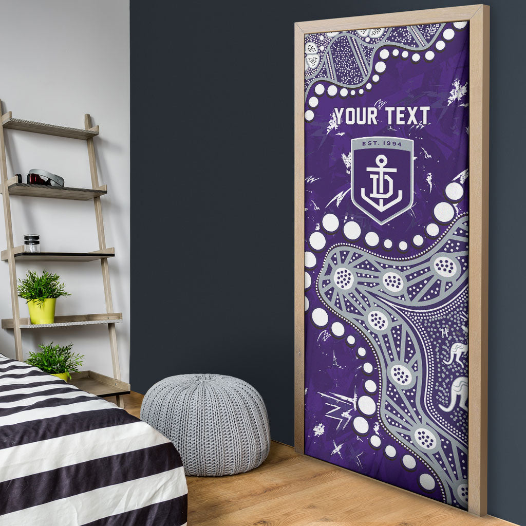 Personalized Fremantle Dockers Door Cover Aboriginal Pattern with Graffiti Style