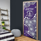 Personalized Fremantle Dockers Door Cover Aboriginal Pattern with Graffiti Style