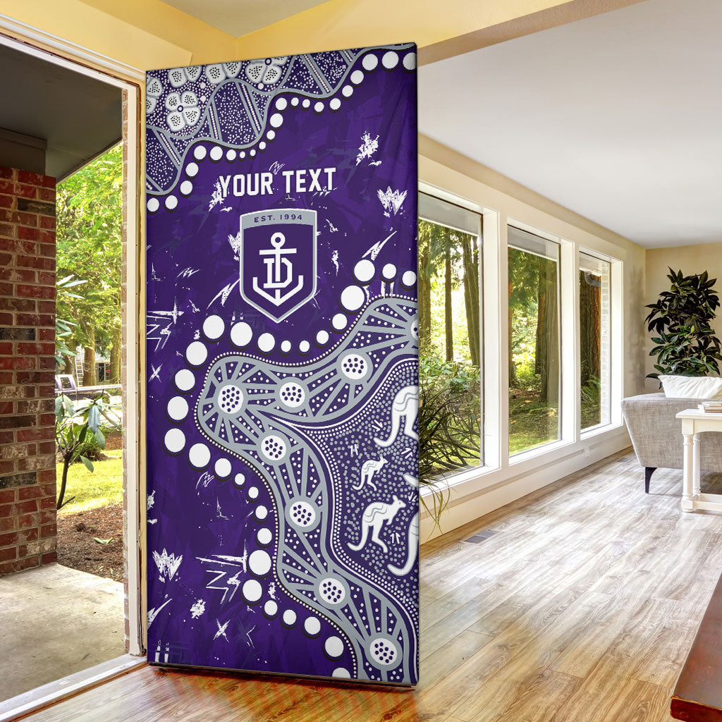Personalized Fremantle Dockers Door Cover Aboriginal Pattern with Graffiti Style