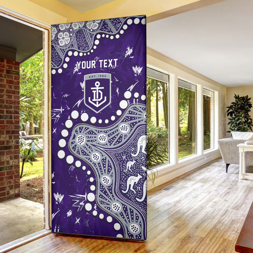 Personalized Fremantle Dockers Door Cover Aboriginal Pattern with Graffiti Style