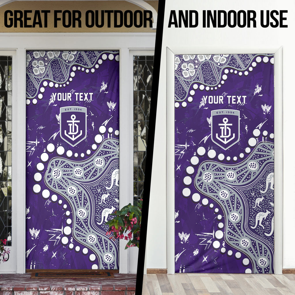 Personalized Fremantle Dockers Door Cover Aboriginal Pattern with Graffiti Style