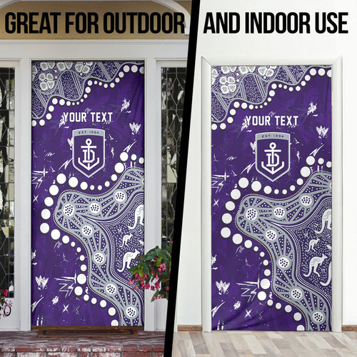 Personalized Fremantle Dockers Door Cover Aboriginal Pattern with Graffiti Style