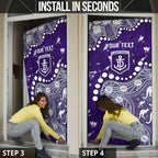 Personalized Fremantle Dockers Door Cover Aboriginal Pattern with Graffiti Style