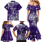 Personalized Fremantle Dockers Family Matching Mermaid Dress and Hawaiian Shirt Aboriginal Pattern with Graffiti Style