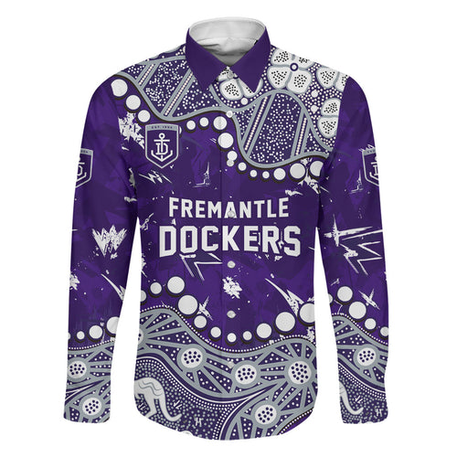 Personalized Fremantle Dockers Family Matching Mermaid Dress and Hawaiian Shirt Aboriginal Pattern with Graffiti Style