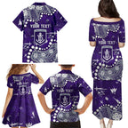 Personalized Fremantle Dockers Family Matching Puletasi and Hawaiian Shirt Aboriginal Pattern with Graffiti Style