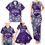 Personalized Fremantle Dockers Family Matching Tank Maxi Dress and Hawaiian Shirt Aboriginal Pattern with Graffiti Style