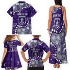 Personalized Fremantle Dockers Family Matching Tank Maxi Dress and Hawaiian Shirt Aboriginal Pattern with Graffiti Style