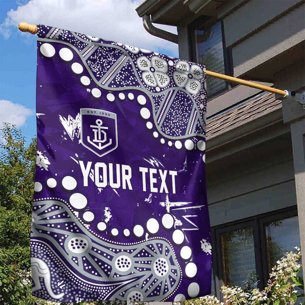 Personalized Fremantle Dockers Garden Flag Aboriginal Pattern with Graffiti Style